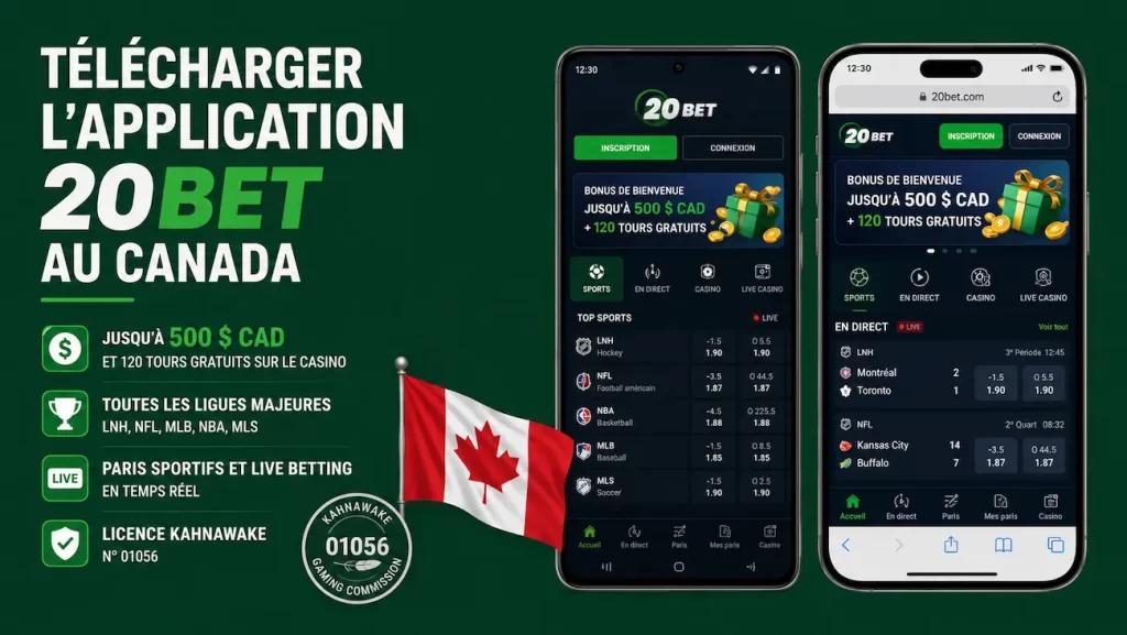 L'application 20bet au Canada - Applications de paris sportifs