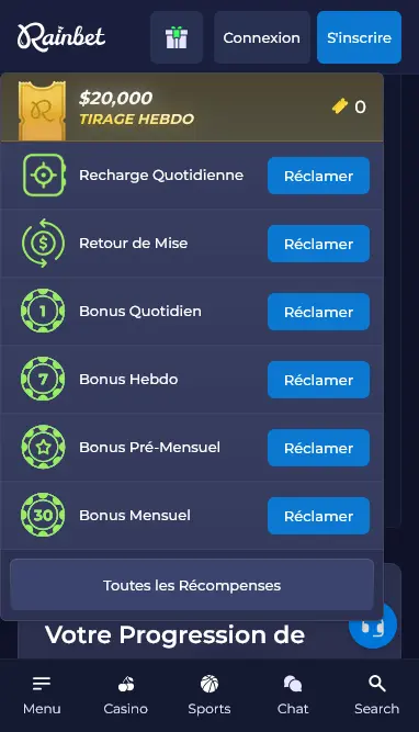 Rainbet bonus - Applications de paris sportifs